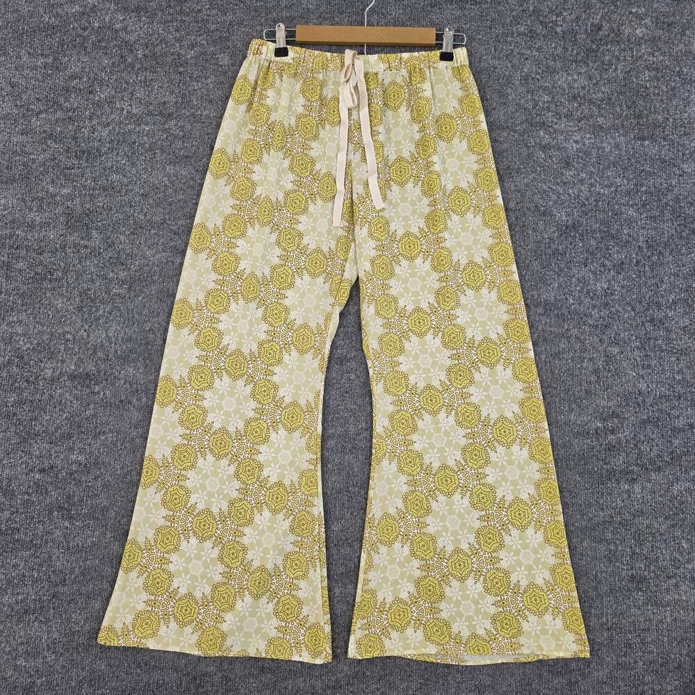 Alexis Pants Medium Meadow Print in Sun Yellow Palazzo Wide Leg Geometric Casual
